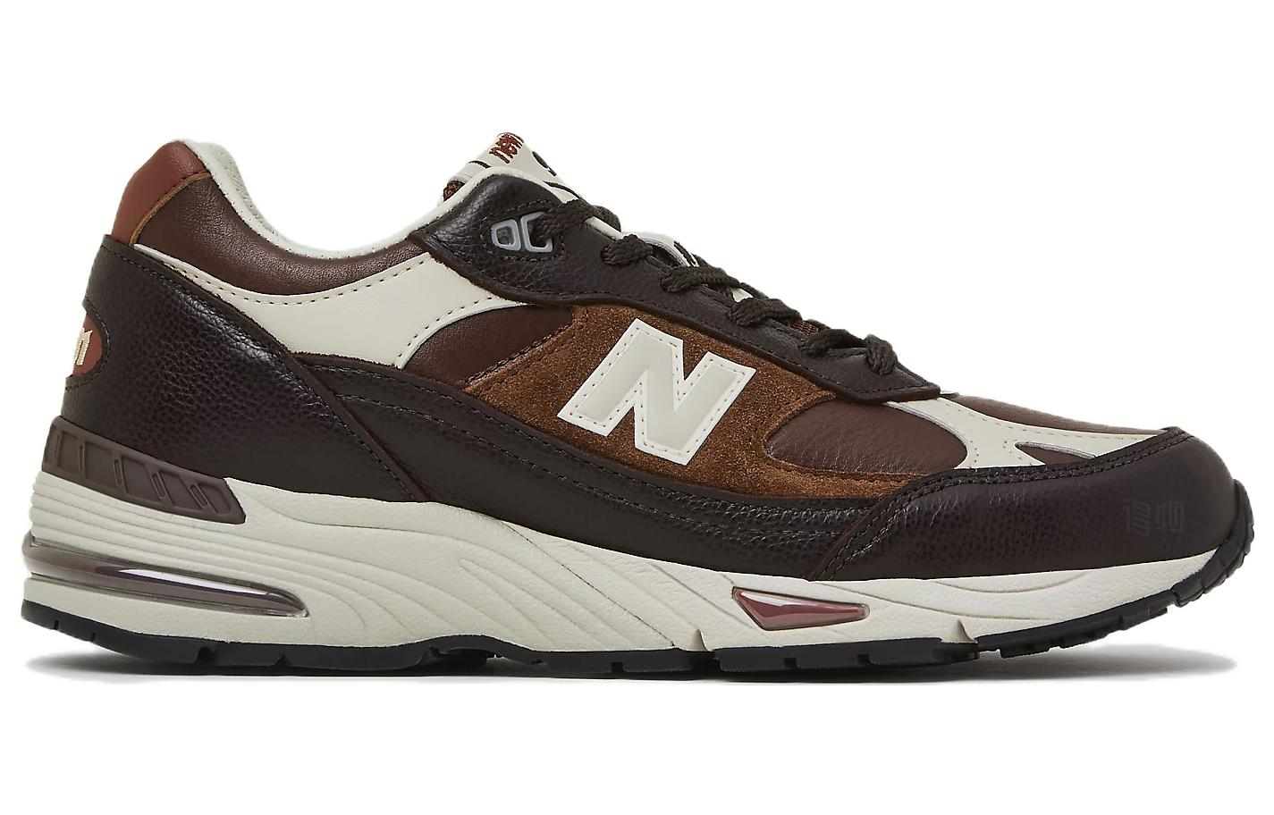 Мужские кроссовки New Balance 991 V1 (коричневые) — фото 2