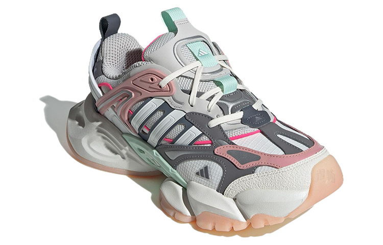 Кроссовки adidas XLG RUNNER DELUXE (бело-серо-розовые) — фото 3