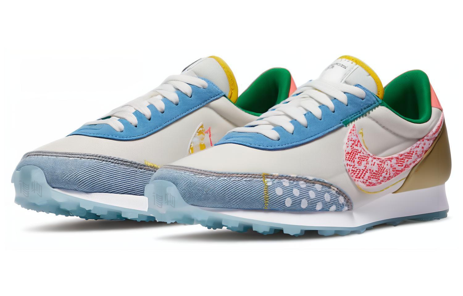 Женские кроссовки Nike Daybreak (бело-сине-розовые) — Белыйсинийрозовый — фото 3