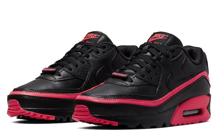 Кроссовки UNDEFEATED x Nike Air Max 90 (черно-красные) — Чёрныйкрасный — фото 3