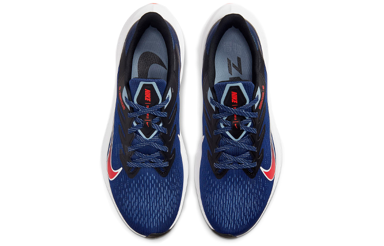 Мужские кроссовки Nike Zoom Winflo 7 (темно-синие) — фото 4
