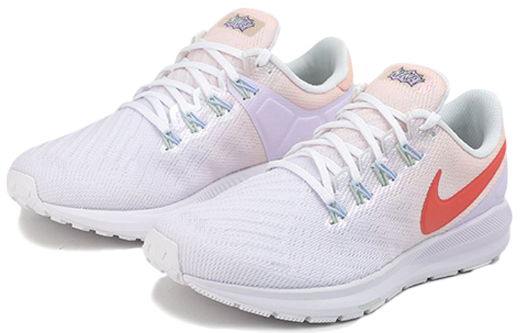 Женские кроссовки Nike Zoom Structure 22 (бело-оранжевый) — фото 3