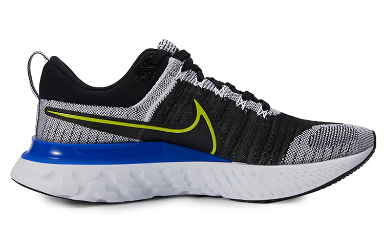Мужские кроссовки Nike React Infinity Run Flyknit 2 (черный / серый / синий) — Чёрный / серый / синий — фото 2