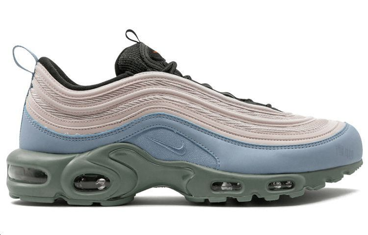 Кроссовки Nike Air Max Plus (сине-золотые) — 玫瑰红/牛奶蓝 — фото 2
