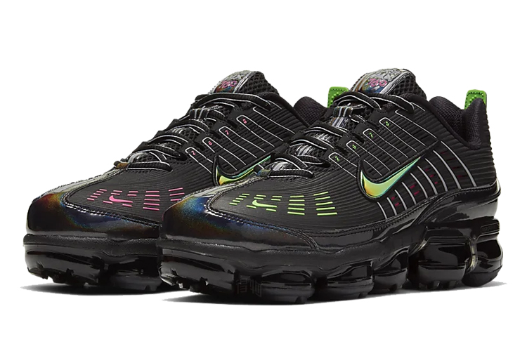 Кроссовки Nike Vapormax 360 (черно-зеленые) — Чёрный / зелёный — фото 3