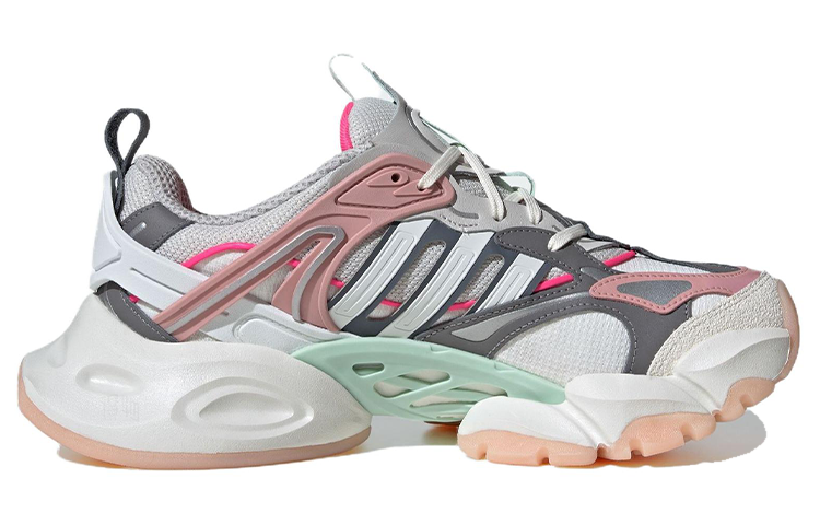 Кроссовки adidas XLG RUNNER DELUXE (бело-серо-розовые) — фото 2
