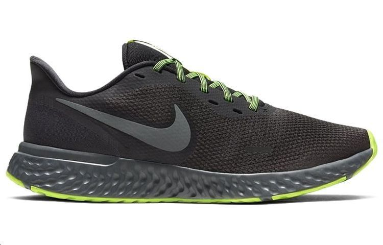 Мужские кроссовки Nike REVOLUTION 5 (черно-зеленые) — Чёрныйзелёный — фото 2