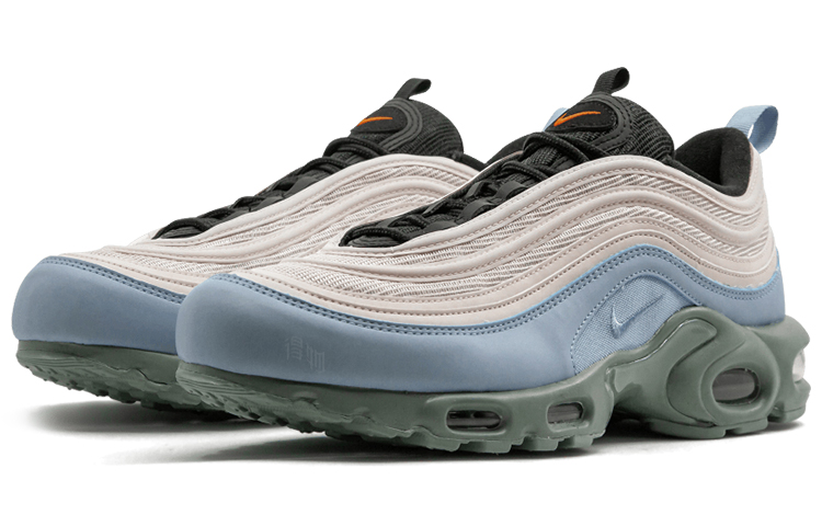 Кроссовки Nike Air Max Plus (сине-золотые) — 玫瑰红/牛奶蓝 — фото 3