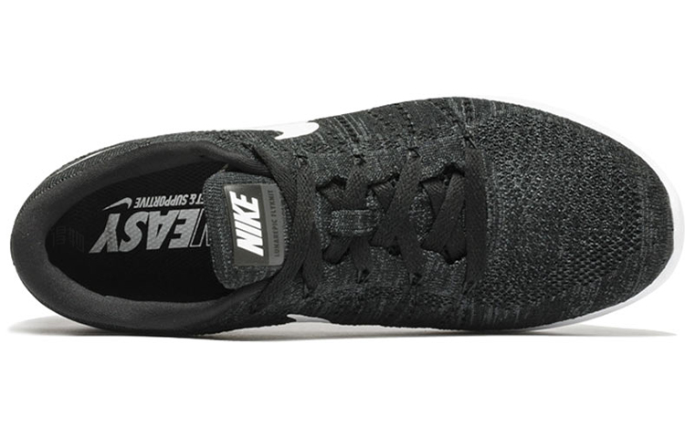 Мужские кроссовки Nike LunarEpic Flyknit Low (черно-белые) — Чёрный / белый — фото 3