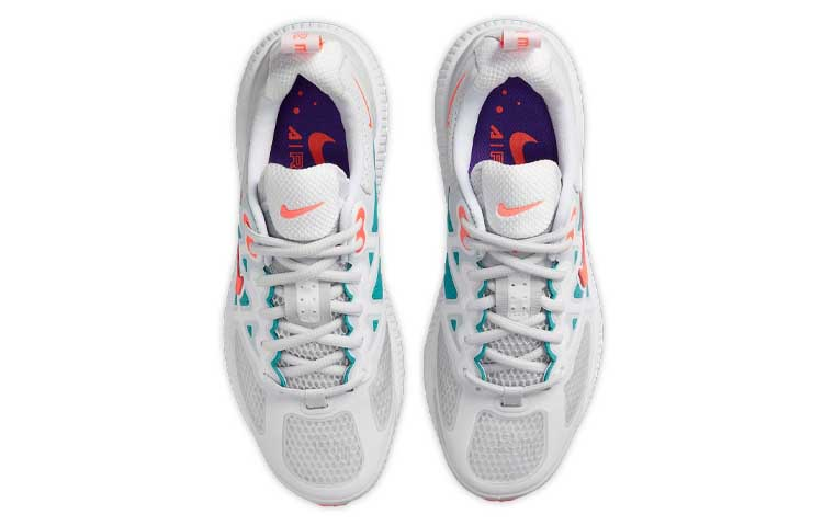 Женские кроссовки Nike Air Max Genome (бело-зелено-оранжевые) — фото 4