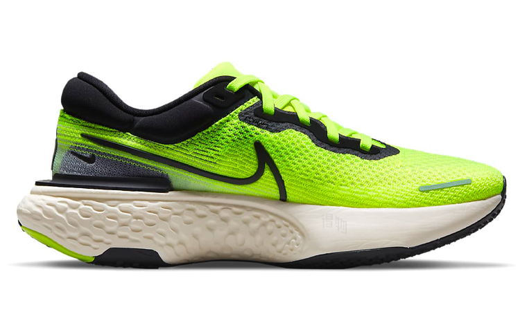 Мужские кроссовки Nike Invincible Run 1 FK (желто-зелено-черные) — 荧光黄/微黄绿/黑 — фото 2