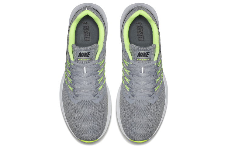 Мужские кроссовки Nike Run Swift 1 (серый с зеленым) — Серыйзелёный — фото 4