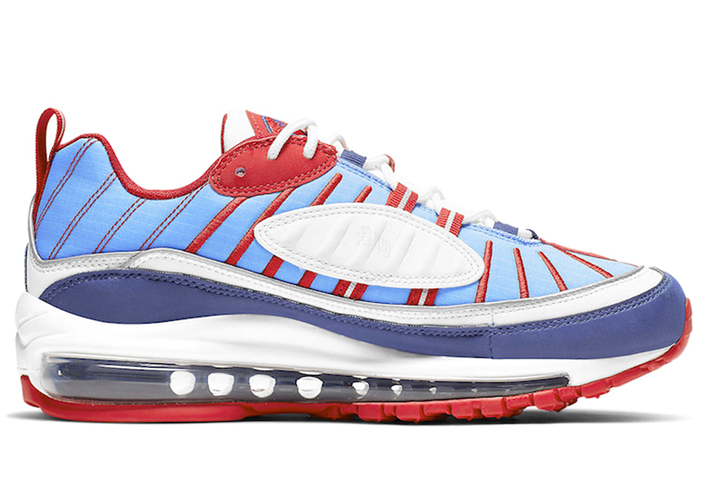 Женские кроссовки Nike Air Max 98 (красно-синий) — фото 2