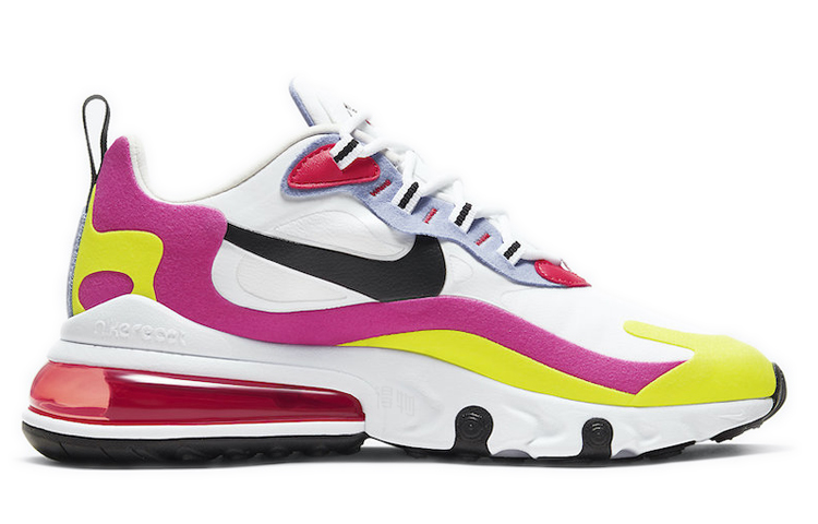 Кроссовки Nike Air Max 270 (бело-желто-розовые) — фото 2