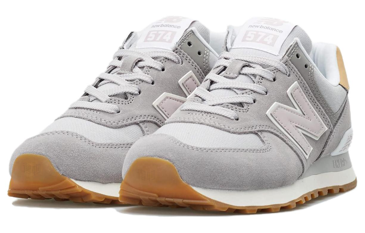 Женские кроссовки New Balance 574 (серо-розовые) — 钢灰/玫瑰粉/白 — фото 3