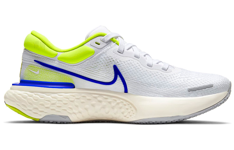 Мужские кроссовки Nike Invincible Run 1 Flyknit (бело-сине-желтые) — 白/兰/黄 — фото 2