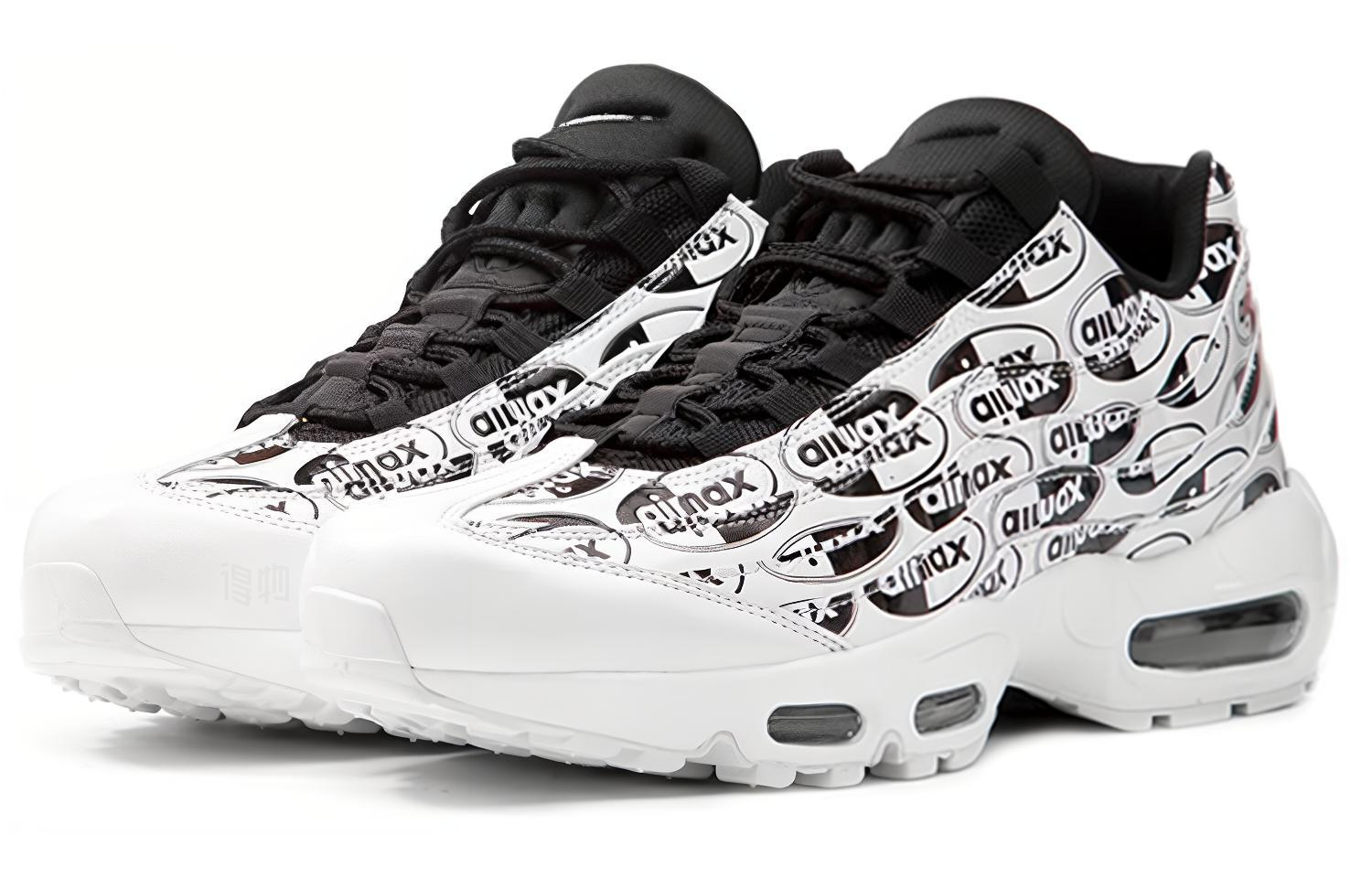 Мужские кроссовки Nike Air Max 95 Premium White Black (черно-белые) — Чёрный / белый — фото 4