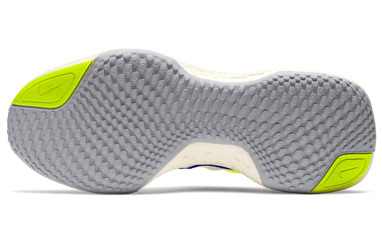 Мужские кроссовки Nike Invincible Run 1 Flyknit (бело-сине-желтые) — 白/兰/黄 — фото 4