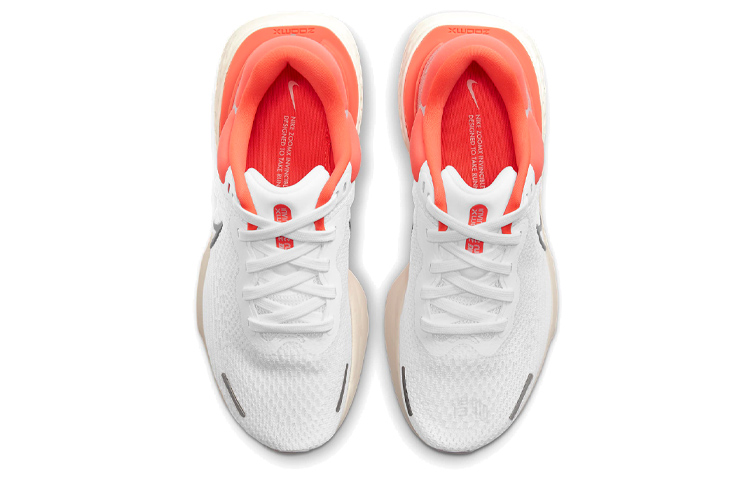 Женские кроссовки Nike Invincible Run 1 (бело-оранжевые) — Белый / оранжевый — фото 4
