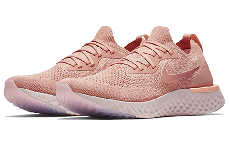 Женские кроссовки Nike Epic React Flyknit 1 (розовый) — фото 3