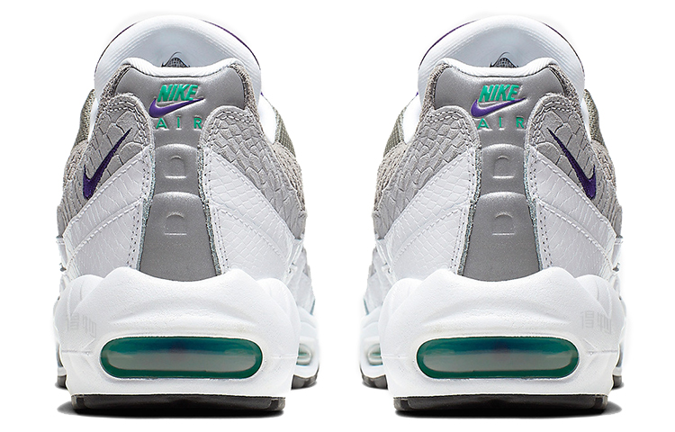 Мужские кроссовки Nike Air Max 95 (фиолетовый / серый / белый / зеленый) — Фиолетовый / серый / белый / зелёный — фото 4