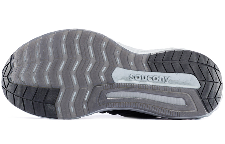 Мужские кроссовки Saucony Hurricane 22 (черно-серые) — Чёрныйсерый — фото 5