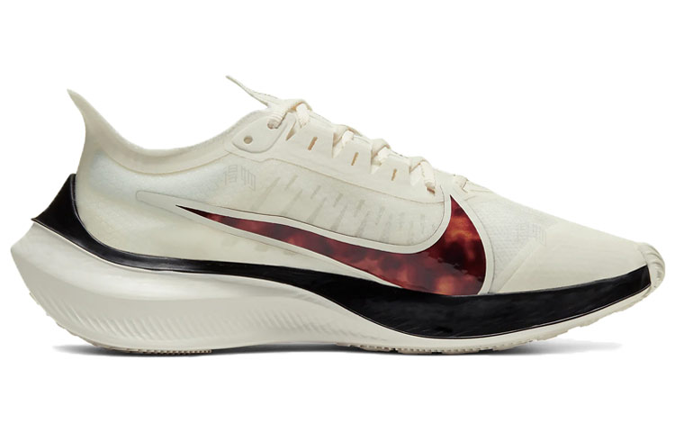 Женские кроссовки Nike Zoom Gravity 1 (бежево-белые с черным и коричневым) — Бежевыйбелый / чёрный / коричневый — фото 2