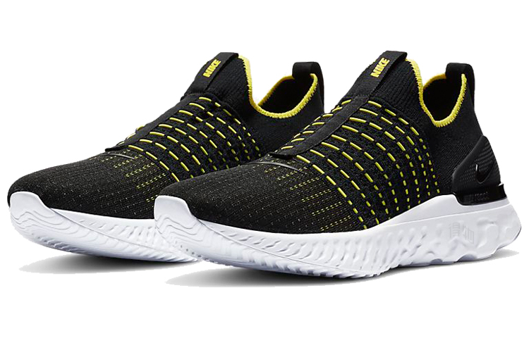 Мужские кроссовки Nike React Phantom Run Flyknit 2 (черный) — Чёрный — фото 3