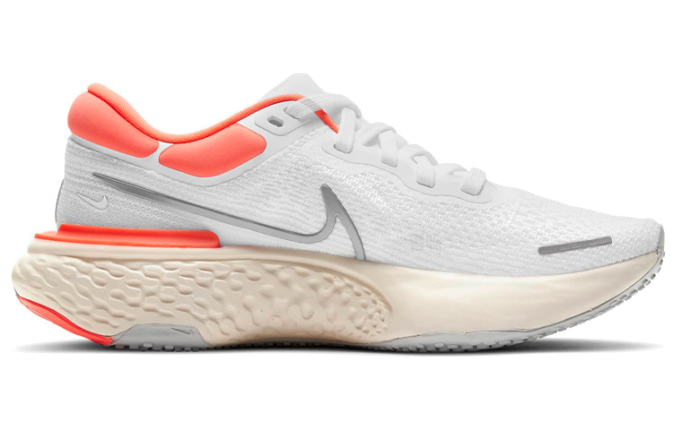 Женские кроссовки Nike Invincible Run 1 (бело-оранжевые) — Белый / оранжевый — фото 2