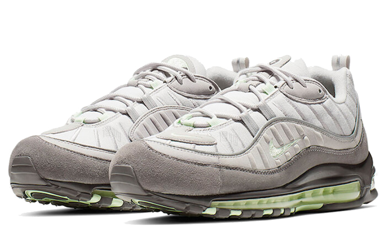 Мужские кроссовки Nike Air Max 98 (серые с зеленым) — Серый / зелёный — фото 3