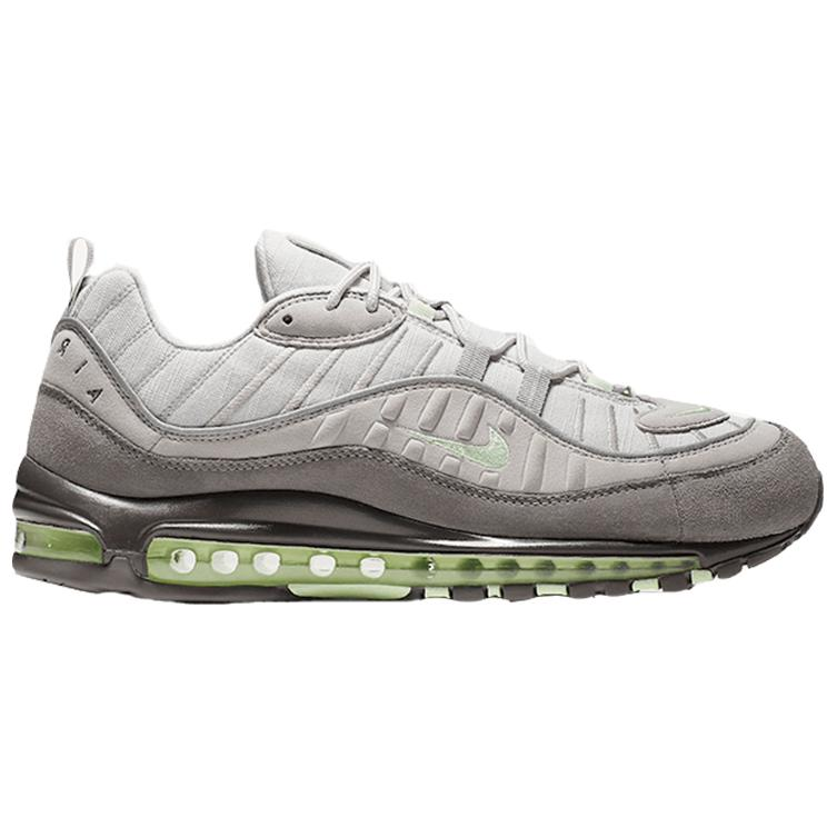Мужские кроссовки Nike Air Max 98 (серые с зеленым) — Серый / зелёный — фото 2