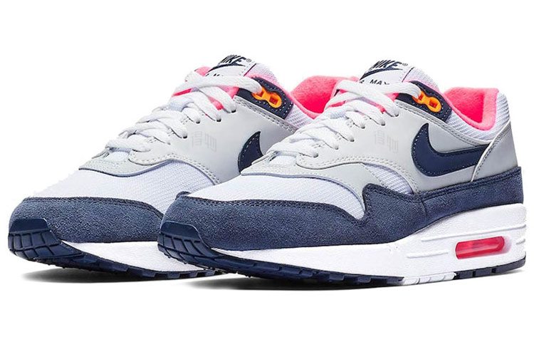 Женские кроссовки Nike Air Max 1 (бело-сине-розовый) — фото 3