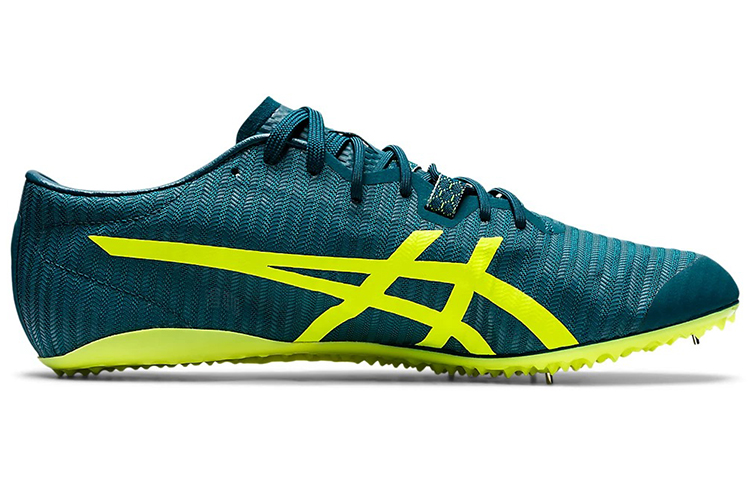 Кроссовки ASICS Metasprint (сине-желтые) — 湖水蓝/荧光黄 — фото 2
