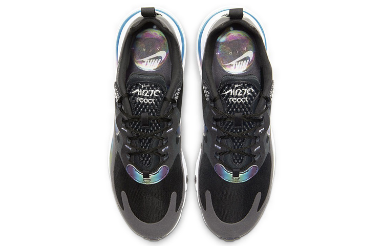 Кроссовки Nike Air Max 270 React 20 (черно-фиолетовые) — фото 3