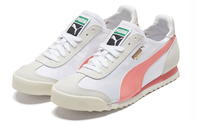 Кроссовки PUMA Roma OG (бело-розовые) — Белыйрозовый — фото 3