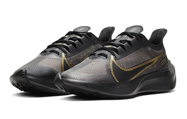Женские кроссовки Nike Zoom Gravity 1 GD (черно-золотые) — Чёрныйзолотой — фото 3