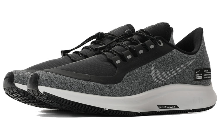 Женские кроссовки Nike Pegasus 35 Rn Shld (черно-серые) — фото 2