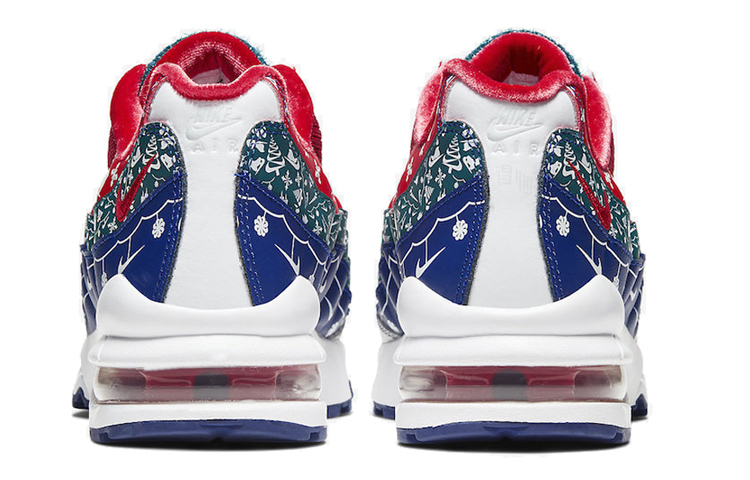 Женские кроссовки Nike Air Max 95 Christmas Sweater (сине-красные) — Красныйсиний — фото 4