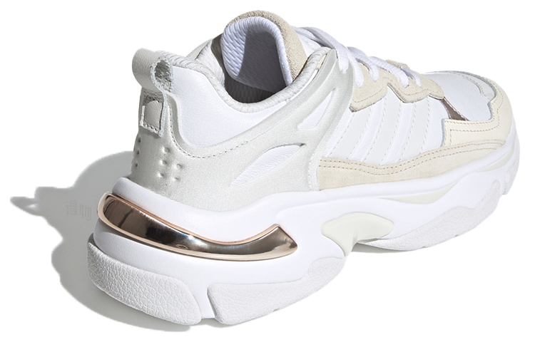 Женские кроссовки adidas neo Boujirun (бело-желтые) — фото 4