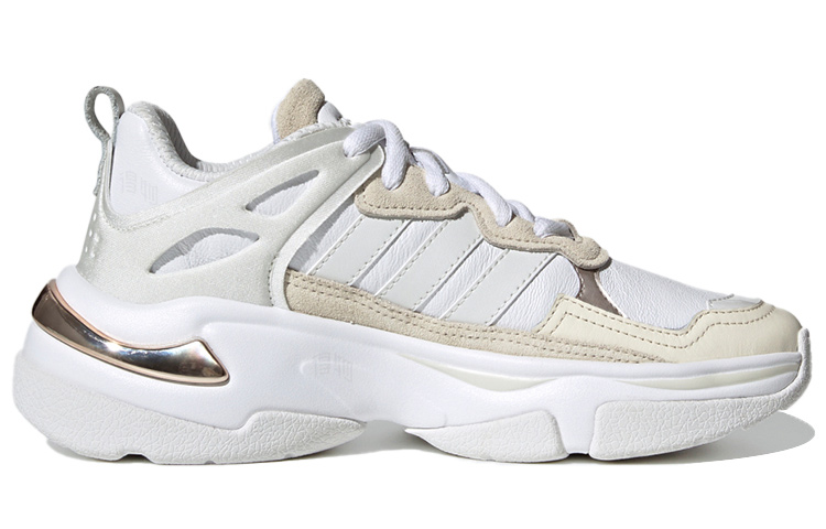 Женские кроссовки adidas neo Boujirun (бело-желтые) — фото 2