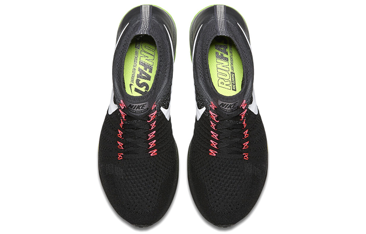 Мужские кроссовки Nike All Out Flyknit (черно-зеленые) — 黑/白/冷灰 — фото 3