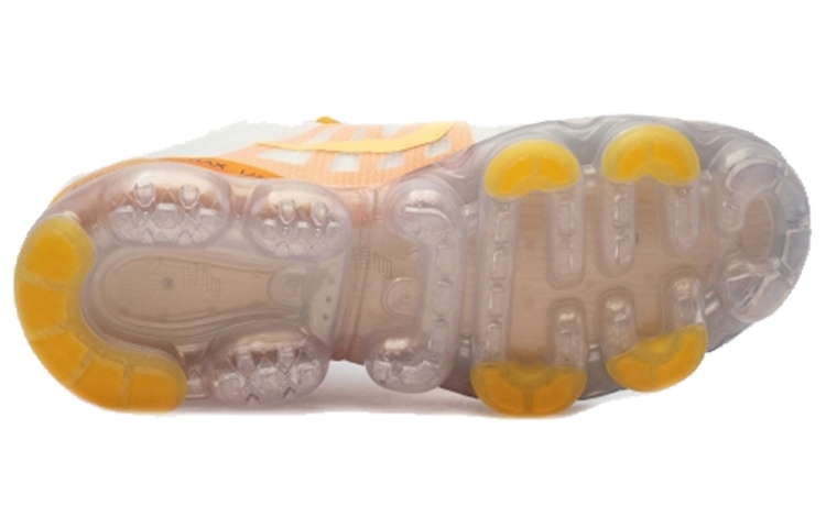 Женские кроссовки Nike VaporMax 2019 White Orange Peel (бело-оранжевые) — Белый / оранжевый — фото 4