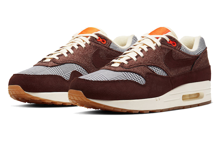 Кроссовки Nike Air Max 1 "Houndstooth" (серо-коричневый) — фото 3