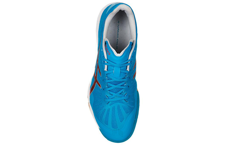 Кроссовки ASICS Attack Dominate FF (серо-синие) — фото 3