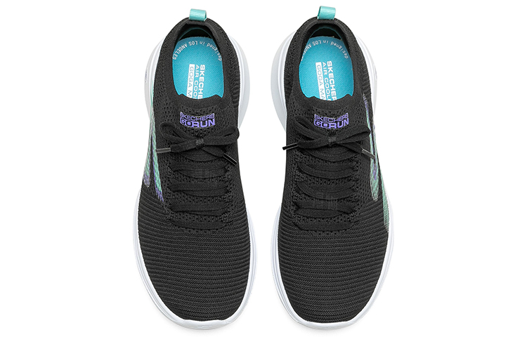 Женские кроссовки Skechers GO RUN FAST (черно-зеленый) — фото 3