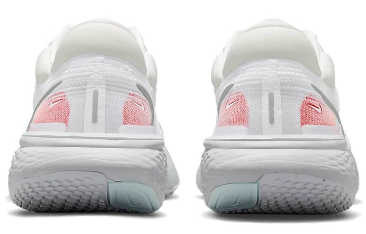 Мужские кроссовки Nike Flyknit Max (белые / серебристые / оранжевые) — Белый / серебристый / оранжевый — фото 5
