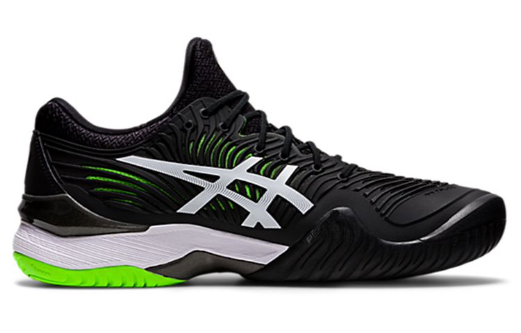 Мужские кроссовки ASICS Court FF 2 (черный / зеленый) — Чёрный / зелёный — фото 2