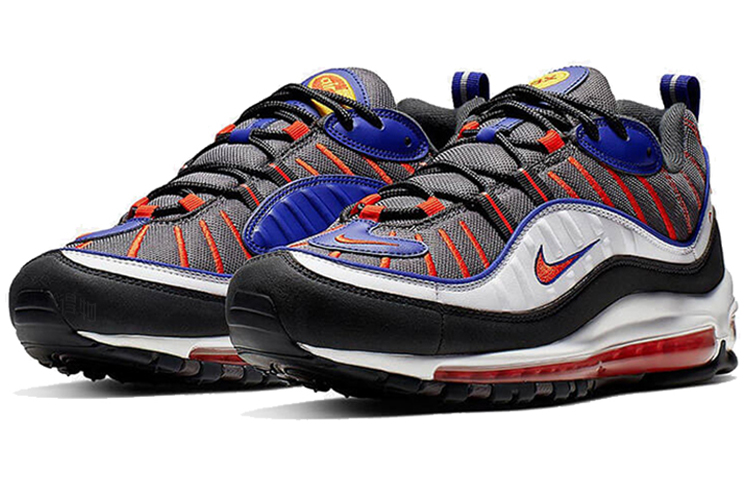 Мужские кроссовки Nike Air Max 98 "Phoenix" (серо-оранжевые) — фото 3