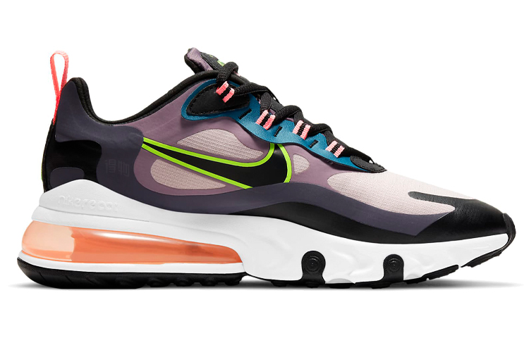 Женские кроссовки Nike Air Max 270 (фиолетово-черно-зеленые) — Фиолетовый / чёрный / зелёный — фото 2