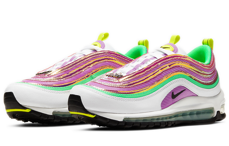 Женские кроссовки Nike Air Max 97 (бело-розовый) — фото 3